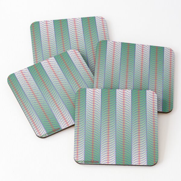 Item preview, Red Green White and Blue Optical Tiling Pattern designed and sold by imaginachine.
