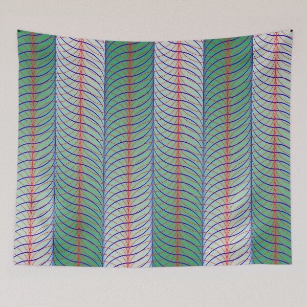 Item preview, Red Green White and Blue Optical Tiling Pattern designed and sold by imaginachine.