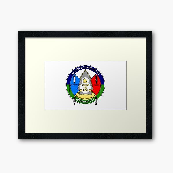 Fond du Lac Band Tribal Flag Framed Art Print