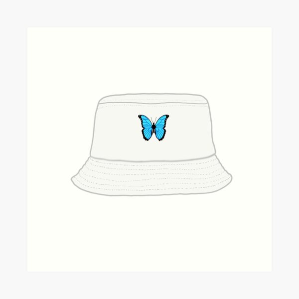 Girl Emoji Art Prints Redbubble - butterfly bucket hat roblox code