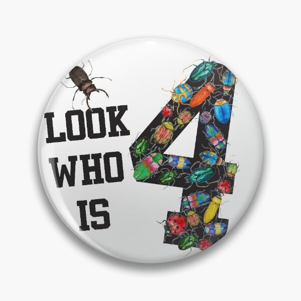 Item preview, Look Who is Four, Bug Theme Birthday tee designed and sold by SleeplessLady.