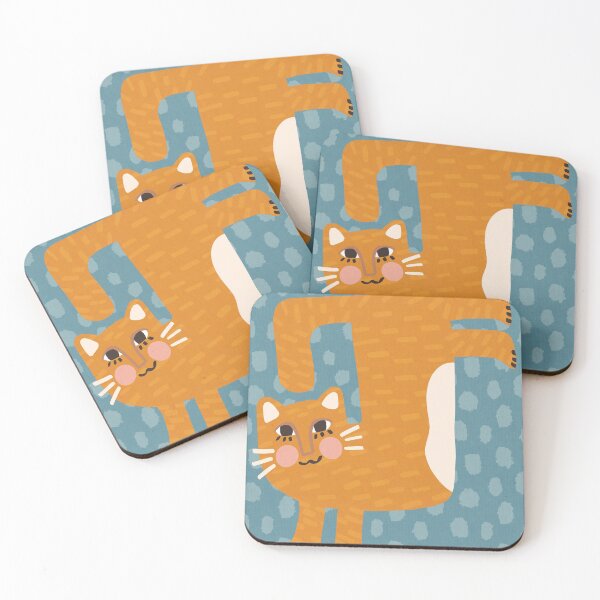Item preview, ORANGE CAT ABSTRACT designed and sold by Emily Zigo.