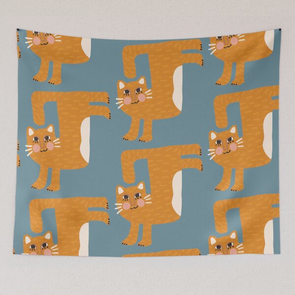Item preview, ORANGE CAT ABSTRACT designed and sold by Emily Zigo.