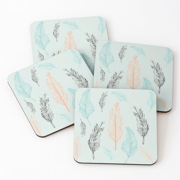 Item preview, Pastel Hand Painted Feather Design Pattern designed and sold by NancyMerkle.