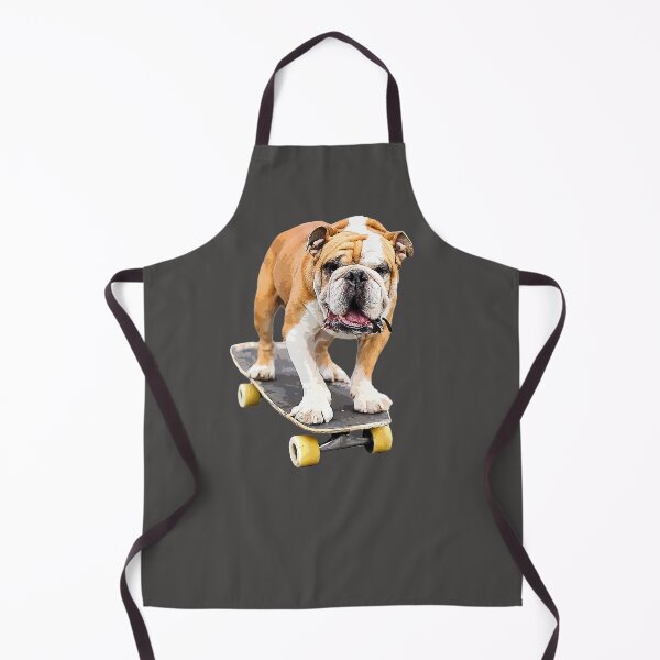 Item preview, Bulldog on Skateboard Cute Puppy Dog British American Aussie  designed and sold by ElegantCat.