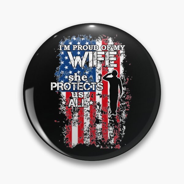 Item preview, Proud My Wife Protects Us All Shirt Military Veteran Gear designed and sold by DynamicDesign.