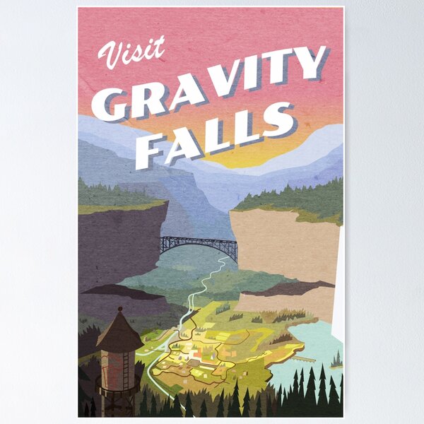 Besuchen Sie die Postkarte von Gravity Falls Poster