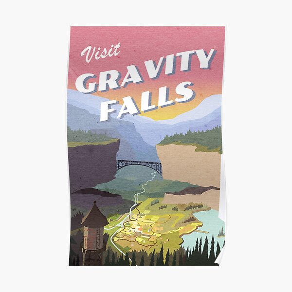 Visit Gravity Falls Postcard Poster