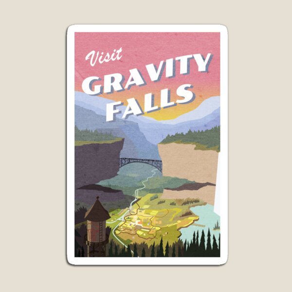 Vista previa del artículo con la obra «Visita la postal de Gravity Falls», diseñado y vendido por mabsthebabs.