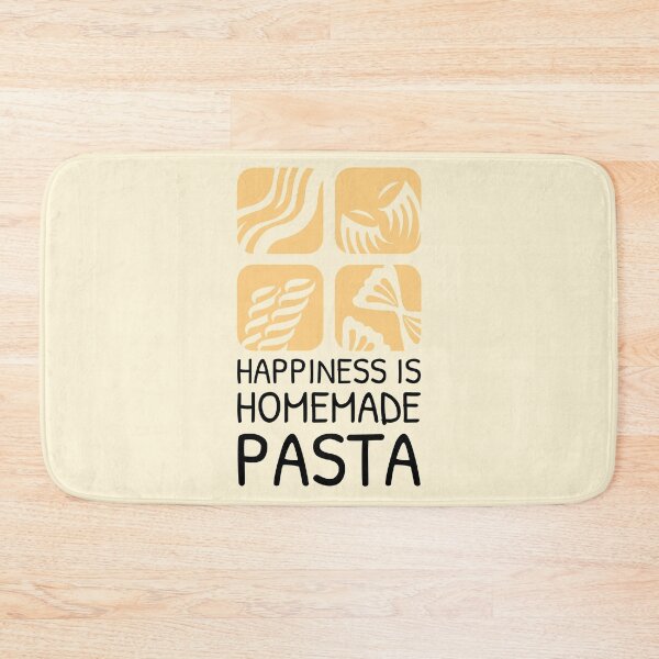 Item preview, Cooking Homemade Pasta Happiness Quote designed and sold by Telle Garcia.