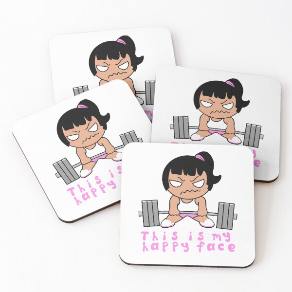 Item preview, This is my happy face,  barbell girl, fitness designed and sold by Tim Addison.