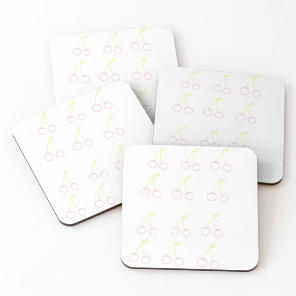 Item preview, neon glow cherry stickers pack of 12 designed and sold by lavendrdzigns.