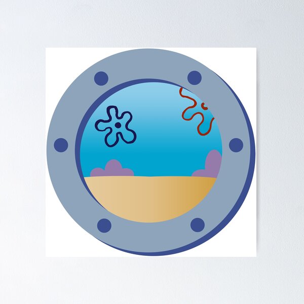 Item preview, spongebob window with landscape designed and sold by Gwenvell.