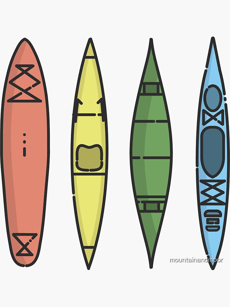 "Canoe, Kayak, Paddle board Pack" Sticker for Sale by mountainandmoor