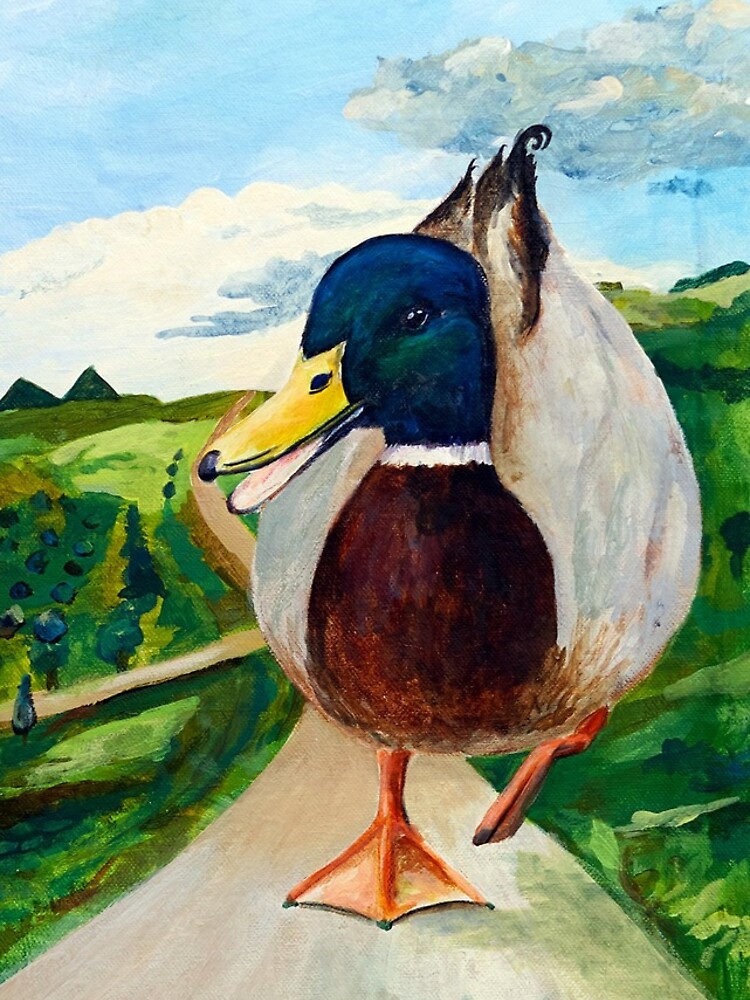 Thumbnail 4 von 4, iPhone-Hülle, Eine große Ente läuft die Straße entlang designt und verkauft von LillianBerthel.