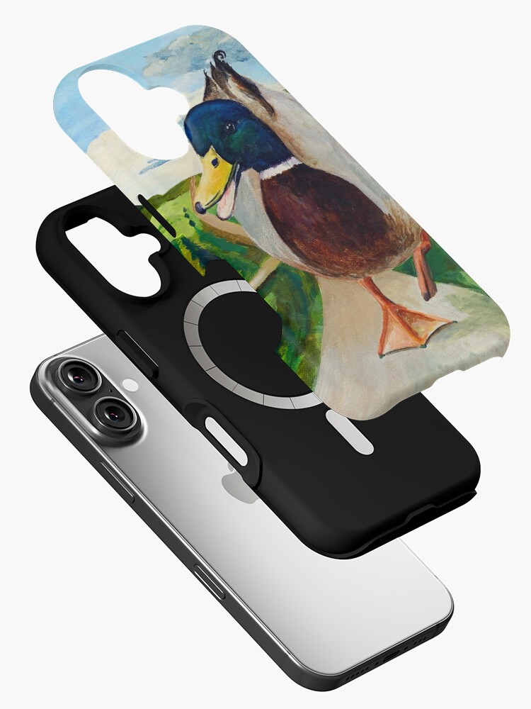 Thumbnail 2 von 4, iPhone-Hülle, Eine große Ente läuft die Straße entlang designt und verkauft von LillianBerthel.