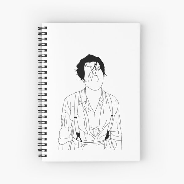 Harry Styles Outline Spiral Notebooks Redbubble