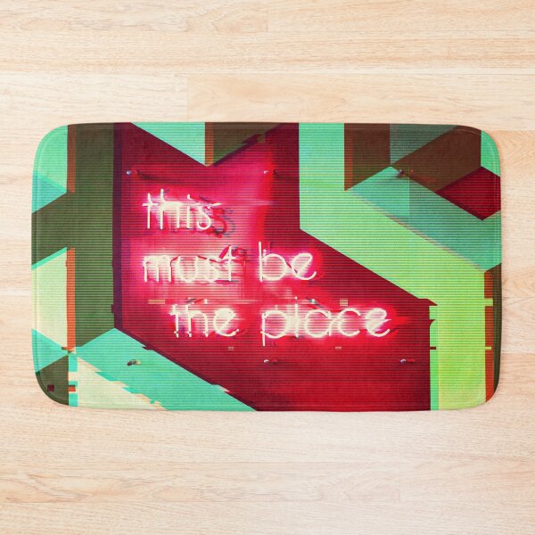 Item preview, "This Must Be The Place" Neon Welcome - Glitch Aesthetic designed and sold by CoitoCG.