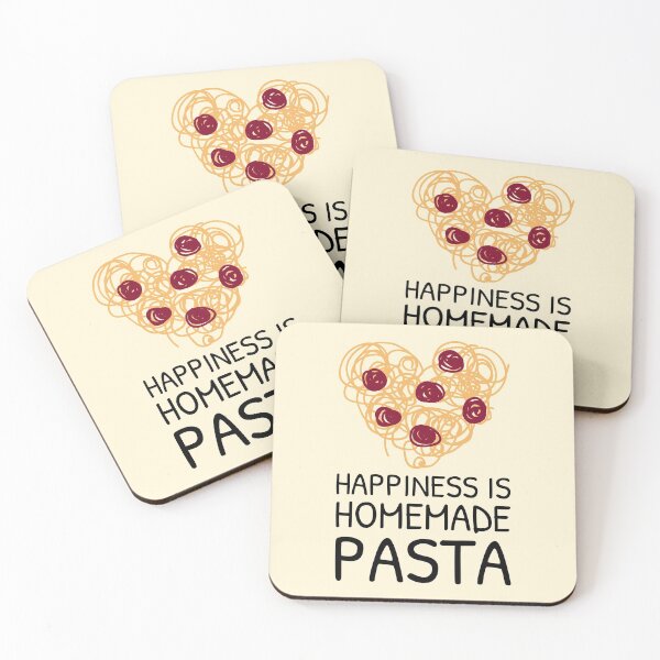 Item preview, Heart Homemade Pasta Happiness Quote designed and sold by Telle Garcia.