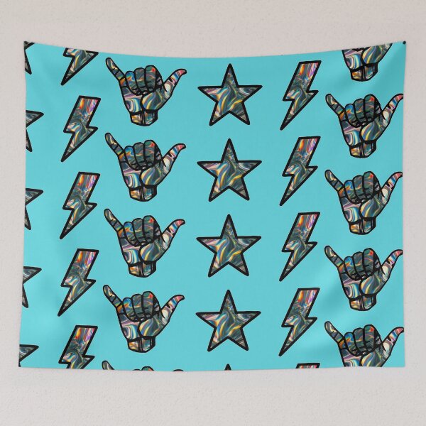 Item preview, holographic shaka, star and lightning sticker pack designed and sold by samantha brachman.