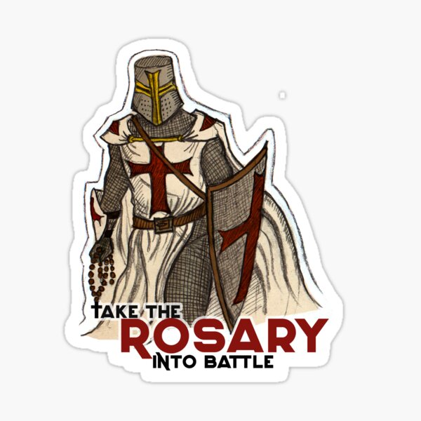 Take the Rosary into Battle Sticker Sticker