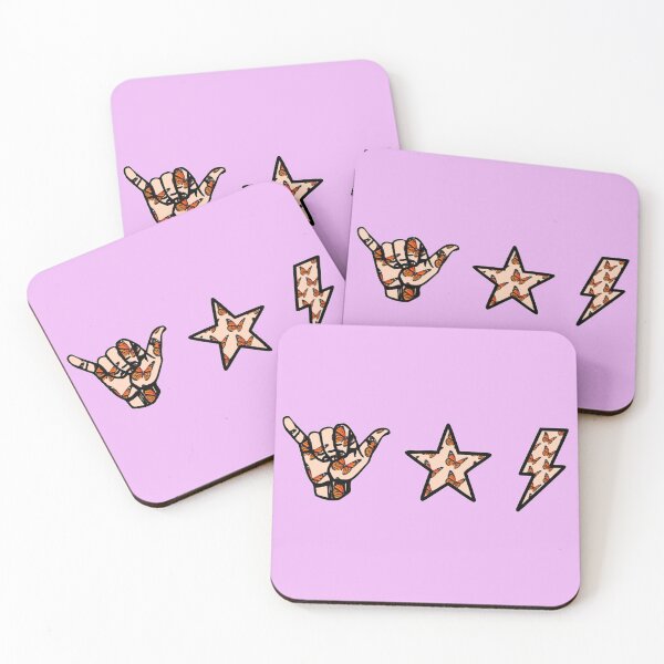 Item preview, butterfly shaka hand, star & lightning sticker pack designed and sold by samantha brachman.