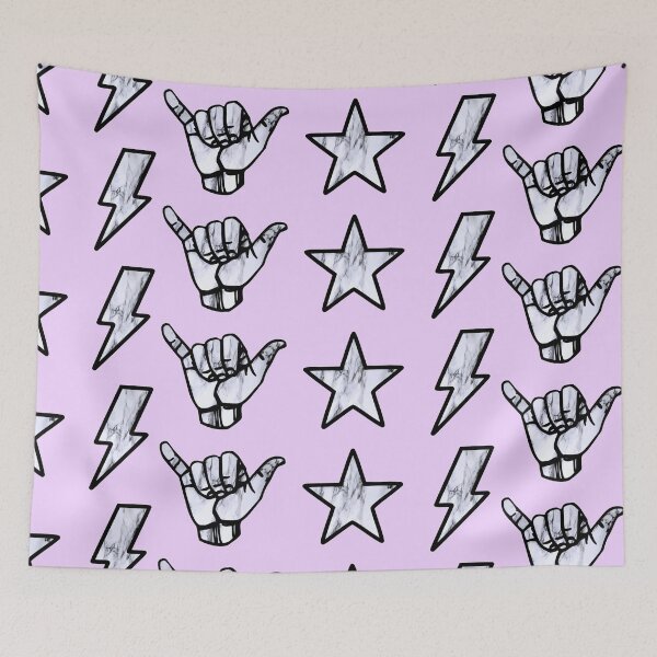 Item preview, marble shaka, star and lightning sticker pack designed and sold by samantha brachman.