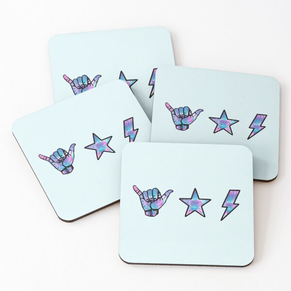 Item preview, tye dye shaka hand, star & lightning sticker pack designed and sold by samantha brachman.