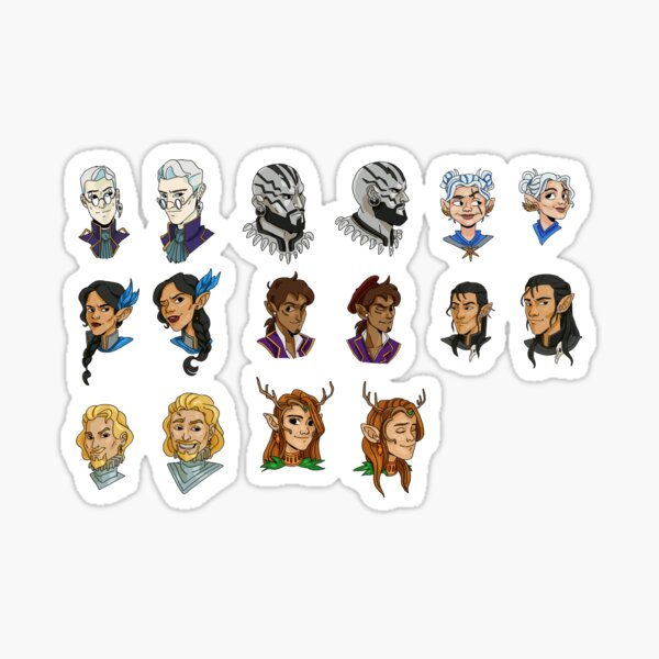 Item preview, Vm heads and earrings stickers designed and sold by Lorn Art.