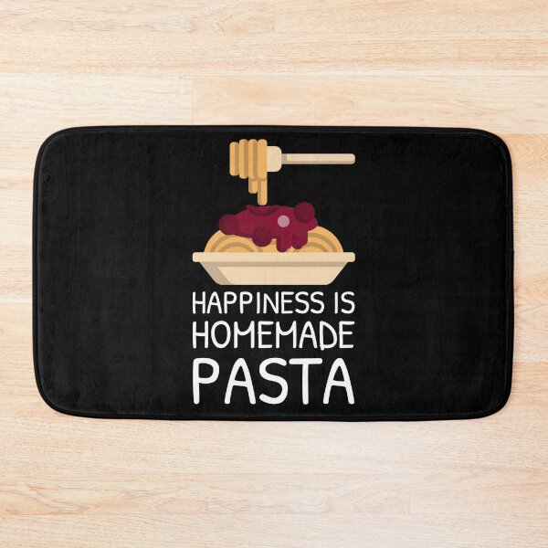 Item preview, Happiness Homemade Pasta Spaghetti Quote designed and sold by Telle Garcia.