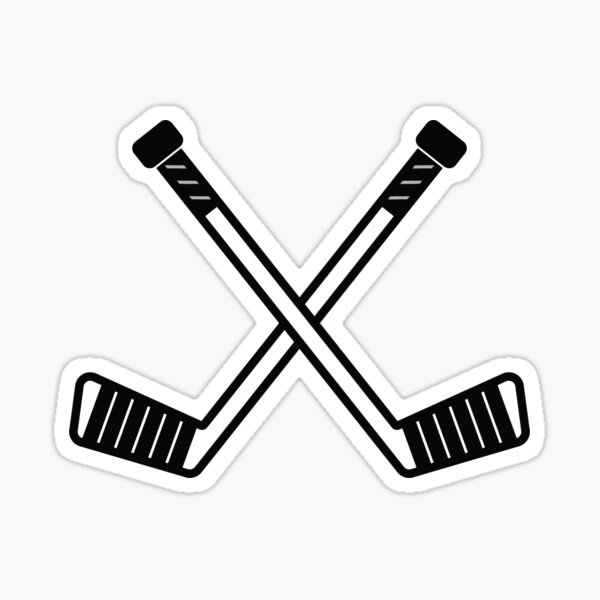 Crossed Hockey Sticks Coloring Page