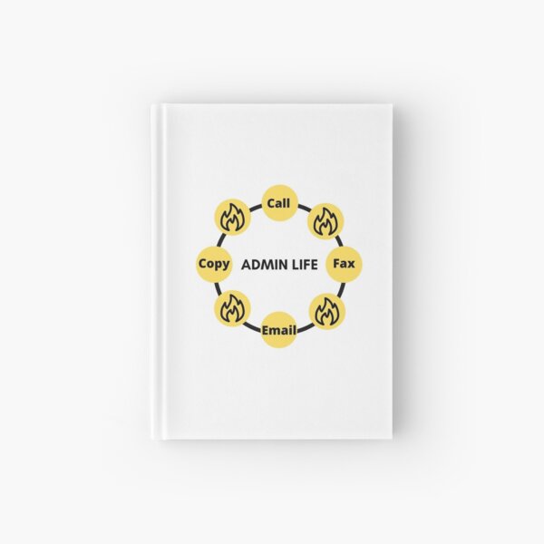 Administrator Office Fire Fighter Yellow Funny Appreciation - Unisex Hardcover Journal