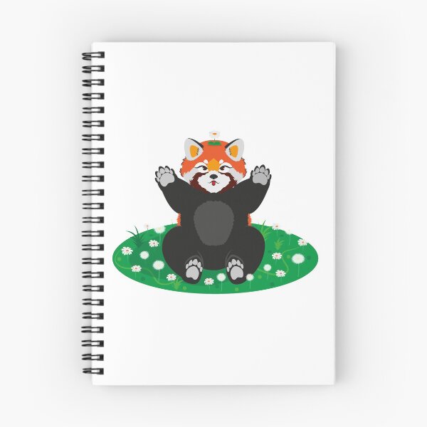 Item preview, small red panda on a field of flowers designed and sold by aiqouworld.