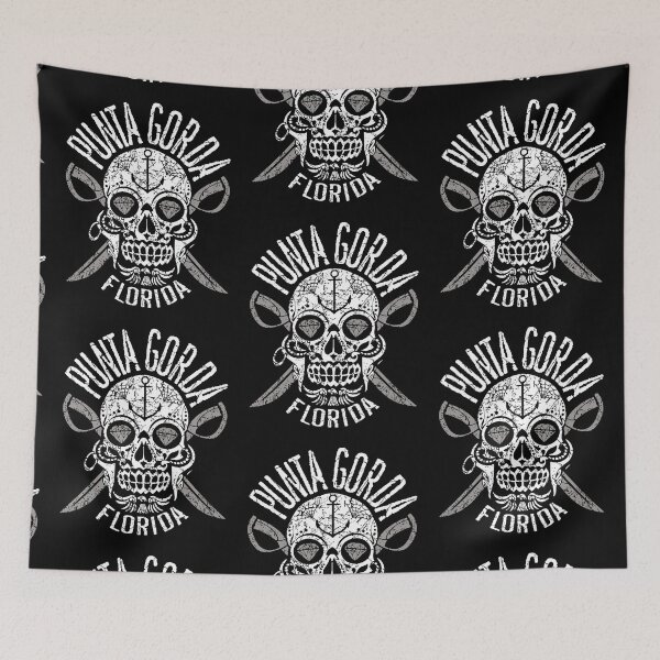 Item preview, Punta Gorda Florida, Sugar Skull and Daggers, Halloween Pirate designed and sold by ArtByBollwitt.