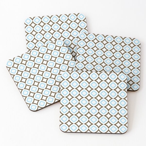 Item preview, Cute Blue and Brown Pattern designed and sold by Poetic Patterns Studio.