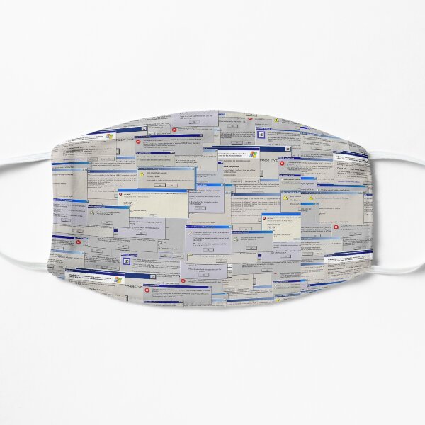 WINDOWS 98/XP ERROR MESSAGED COLLAGE PRINT Flat Mask