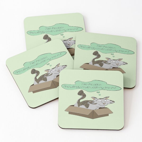 Item preview, Cat in a box - I like this place (colour) designed and sold by John-Frum.