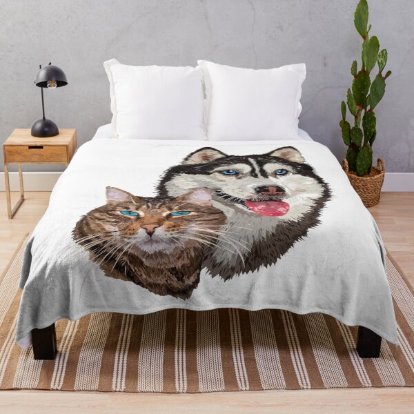Aperçu de l'œuvre Chat et husky créée et vendue par obscurite.