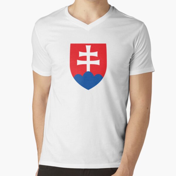 Slovakia Flag Crest Slovak National Soccer Football Pride Mens T-shirt