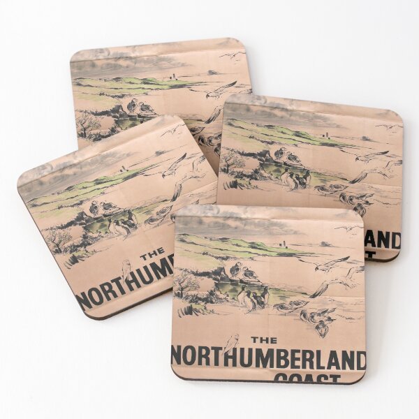 Item preview, Railway Poster Northumberland Coast designed and sold by stickart-marek.