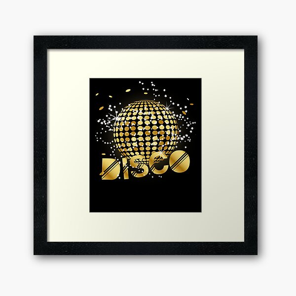 Disco Ball Disco Gold Gitzer - Disco Ball - Sticker