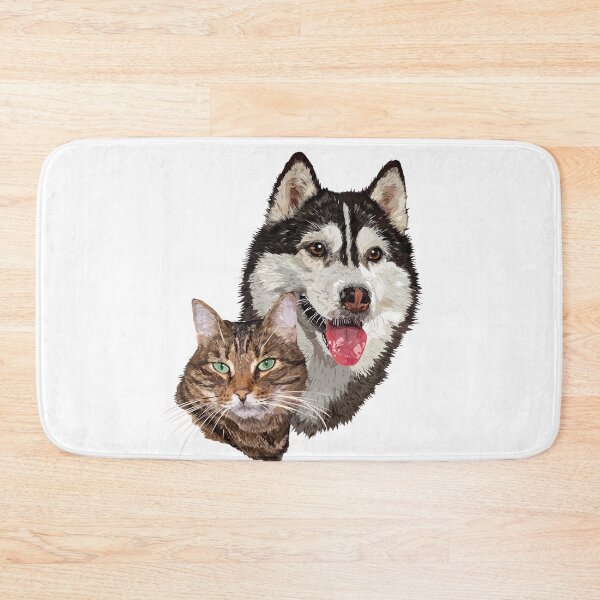 Artikelvorschau, Katze und Husky entworfen und verkauft von obscurite.