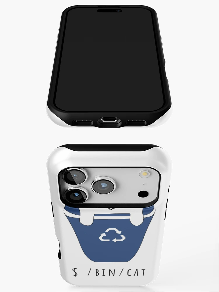 Thumbnail 3 of 4, iPhone Case, $ /bin/cat Linux Command Line Cat designed and sold by coder-kitty.