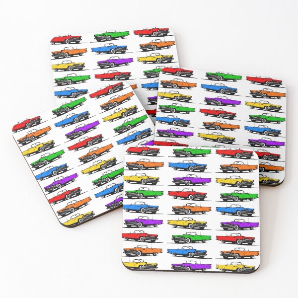 Item preview, Rainbow 1950s Thunderbird Sports Cars designed and sold by judgeart.
