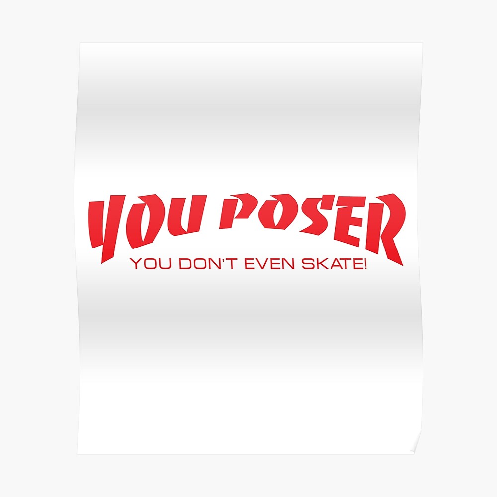 no poser skate board stickers for sale