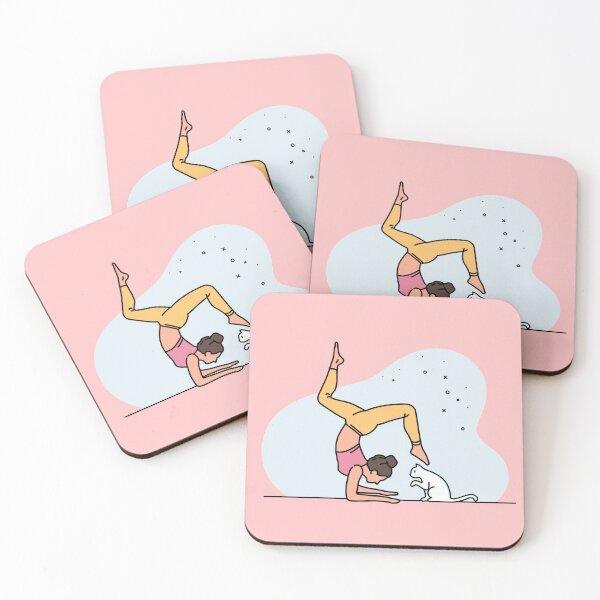 Item preview, YOGA WITH CAT handstand designed and sold by Trio's Stuff.