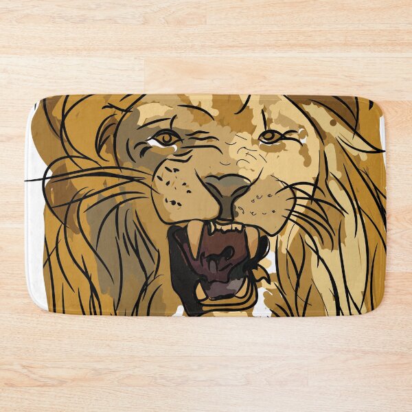 Item preview, Roaring lion head poster | Roaring lion head painting  designed and sold by KARTICK DUTTA.