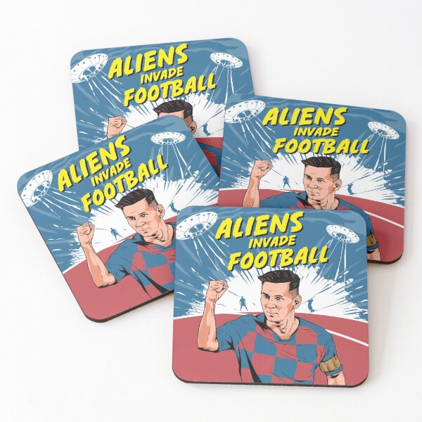 Item preview, aliens invade football designed and sold by unfamouzzz.