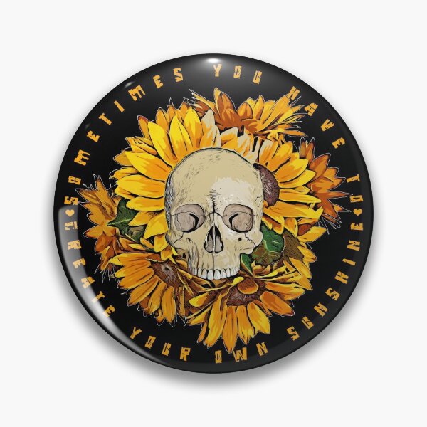 Item preview, Sunflower Skull Sunshine, Create your own sunshine designed and sold by NeoSkullArt.