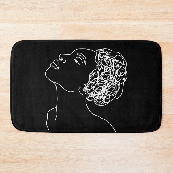 Item preview, Black And White Line Art Female Portrait designed and sold by artsandsoul.